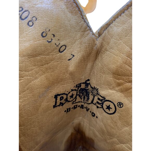 Unisex Ostrich Leather Cowboy Boots 24 1/2 Mex 7.5 W US 6 M US Rodeo Bravo - Picture 4 of 12